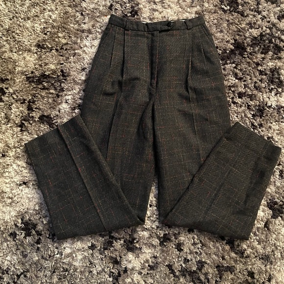 High Waisted Wool Blend Trousers - Picture 8 of 8